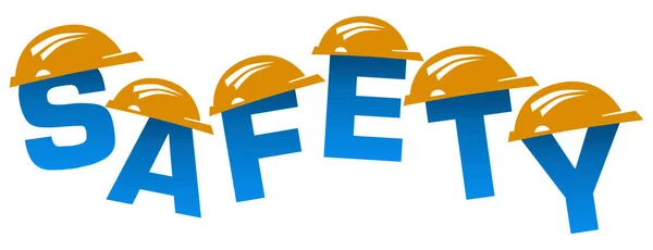 Safety Word Helmet Symbol Each Letter — Stock Photo, Image
