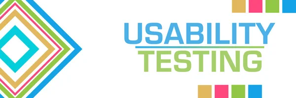 Usability Test Text Über Bunten Hintergrund Geschrieben — Stockfoto