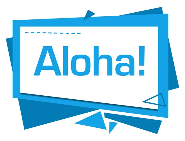 Aloha Texte Écrit Sur Fond Bleu — Photo