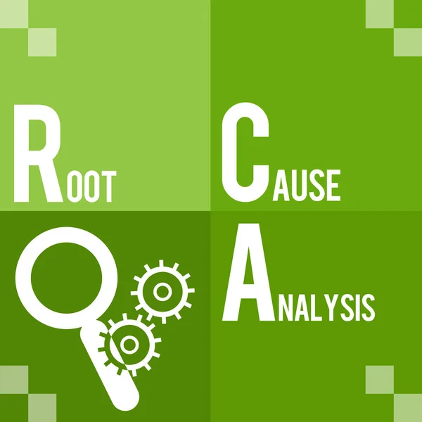 Rca Root Cause Analysis Text Written Green Background — Stock Photo, Image
