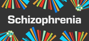 Koyu renkli arkaplanda yazılan şizofreni metni.