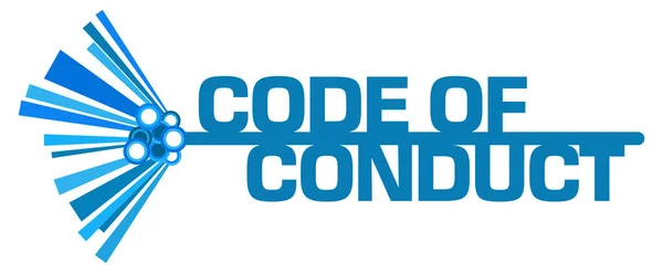 Código Conduta Texto Escrito Sobre Fundo Azul — Fotografia de Stock