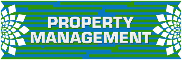 Property Management Text Über Grün Blauen Hintergrund Geschrieben — Stockfoto