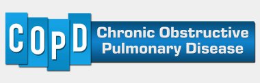 COPD - Kronik Engelleyici Akciğer Hastalığı metni mavi arkaplan üzerine yazıldı.