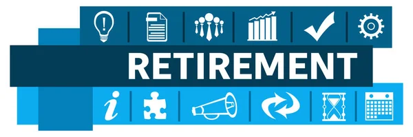 Retirement Concept Image Text Business Symbols — Foto de Stock