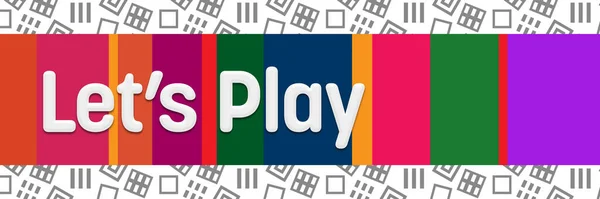 Lets Play Text Written Colorful Background — 스톡 사진