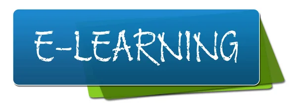 Learning Text Written Green Blue Background — Stock Photo, Image