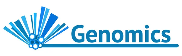 Genomika Text Napsaný Přes Modré Pozadí — Stock fotografie