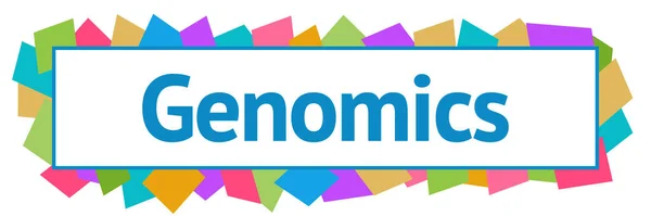 Genomics Text Written Colorful Background — Stock Photo, Image