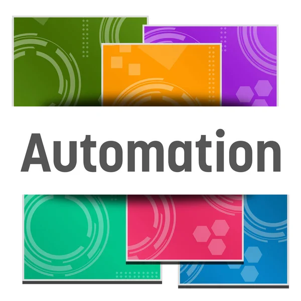Automation Text Written Colorful Background — Stock Photo, Image