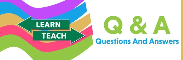 QとA 質問と回答テキストと関連記号で概念画像 — ストック写真