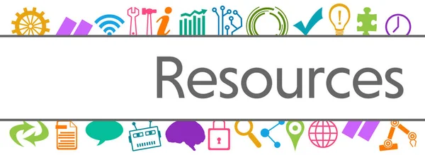 Resources Concept Image Text Technology Related Symbols — Stock Photo, Image