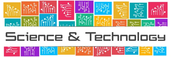 Science Technology Concept Image Text Circuit Symbols —  Fotos de Stock