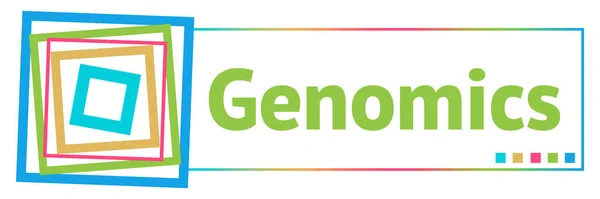 Genómica Texto Escrito Sobre Fondo Colorido —  Fotos de Stock