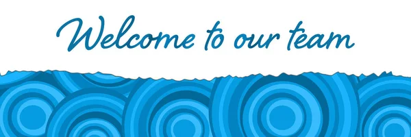 Welcome Our Team Text Written Blue Background — Foto de Stock