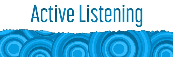 Active Listening Text Written Blue Background — Stock Photo, Image