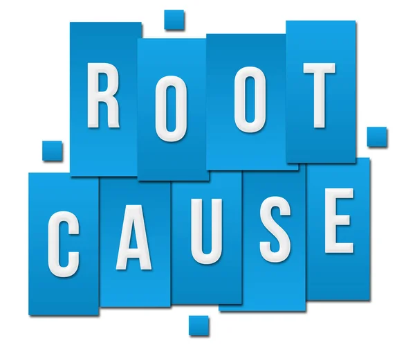 Root cause text written over blue background.
