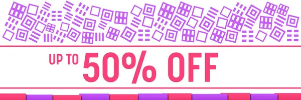 Discount Fifty Percent Text Written Pink Purple Background — Stock Photo, Image