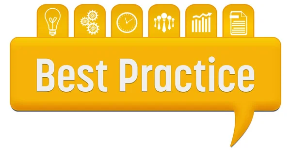 Best Practice Konzeptbild Mit Text Und Businesssymbolen — Stockfoto