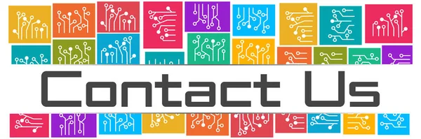 Contact Concept Image Text Circuit Symbols — Photo