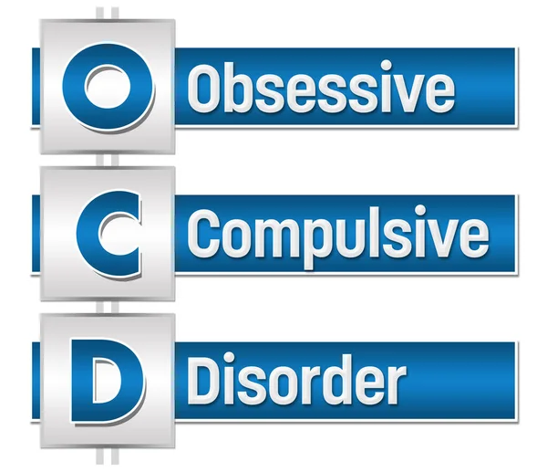 Ocd Obsessive Compulsive Disorder Text Written Blue Background — ストック写真