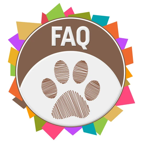 Faq Frequently Asked Questions Concept Image Text Pet Paw Symbol — Stock Photo, Image