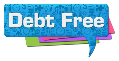 Mavi renkli arkaplan üzerine yazılan borçsuz metin.