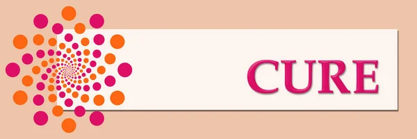 Cure Text Written Pink Orange Background — Stock Photo, Image