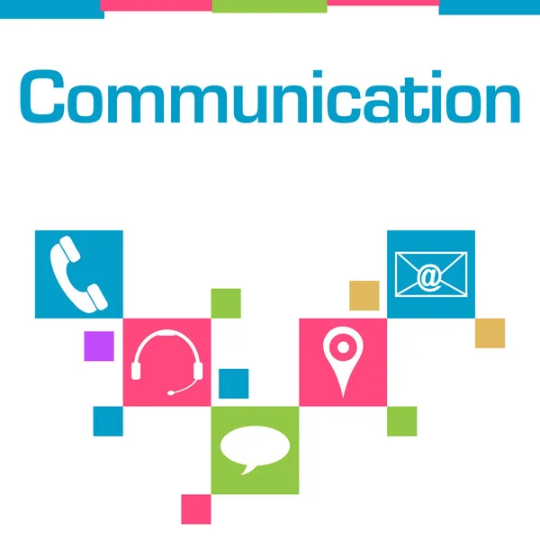 Kommunikation Text Skriven Över Färgglada Bakgrund — Stockfoto