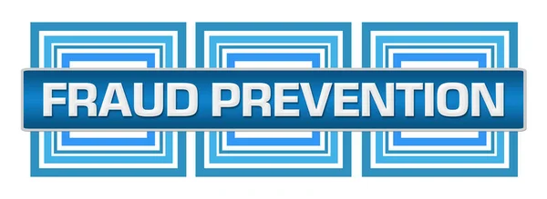 Testo Prevenzione Delle Frodi Scritto Sfondo Blu — Foto Stock