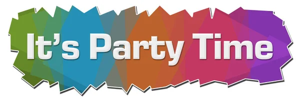 Its Party Time Text Colorful Background — Stock Photo, Image