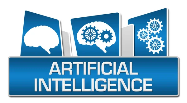 Artificial Intelligence Text Written Blue Background — Stock Photo, Image