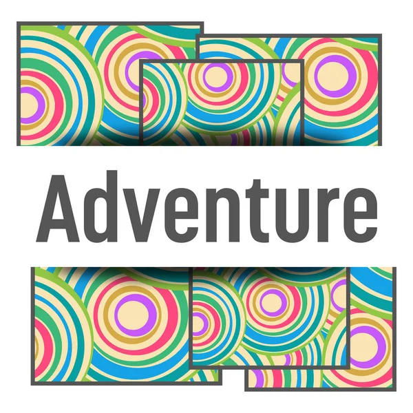 Adventure Text Written Colorful Background — Stock Photo, Image