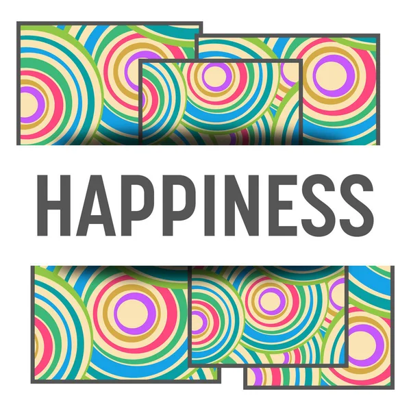 Happiness Text Written Colorful Background — Stock Fotó