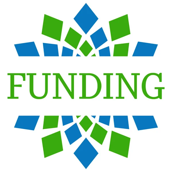 Financiamento Texto Escrito Sobre Fundo Azul Verde — Fotografia de Stock