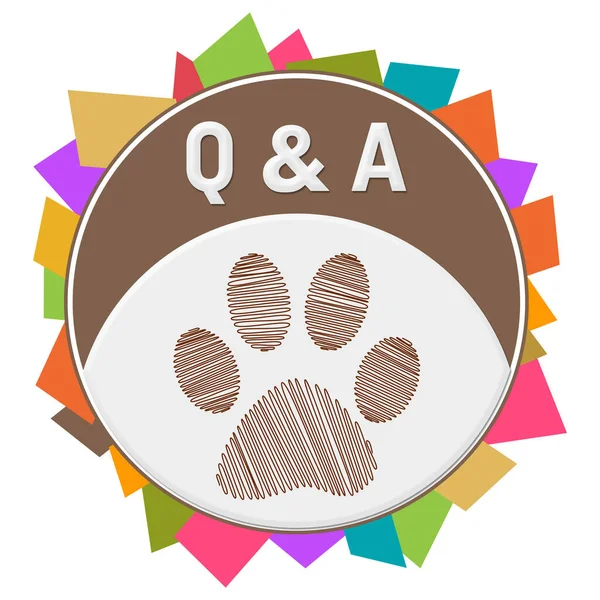 Questions Answers Concept Image Text Pet Paw Symbol — Stock Photo, Image