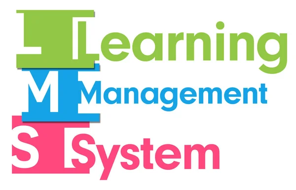 Lms Text Des Lernmanagementsystems Auf Buntem Hintergrund — Stockfoto