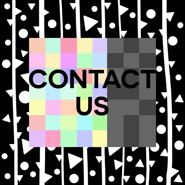 Contact Text Written Dark Colorful Background — 图库照片