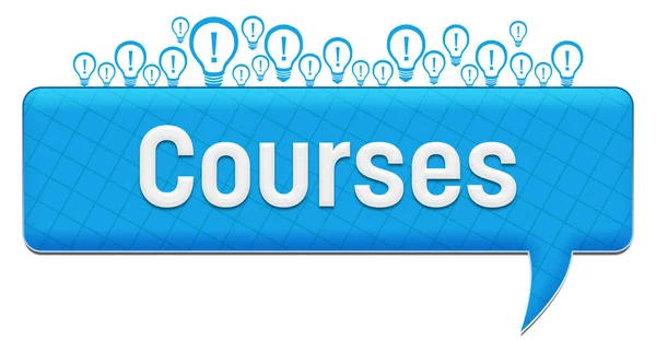 Courses Concept Image Text Bulb Symbols — Stock Photo, Image