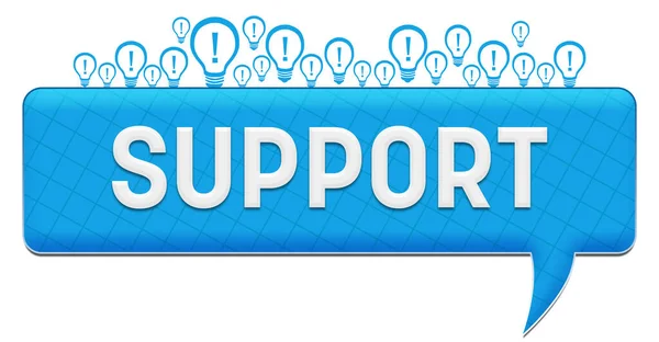Support Concept Image Text Bulb Symbols — Stock Photo, Image