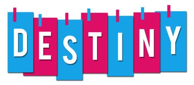 Pembe mavi arkaplanda yazılmış kader metni.