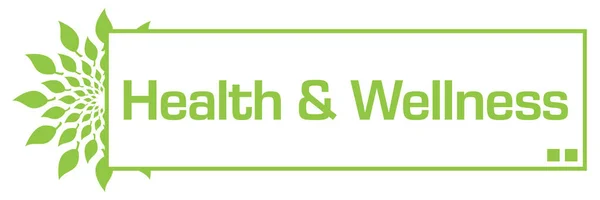 Egészség Wellness Szöveg Zöld Háttérrel Írva — Stock Fotó