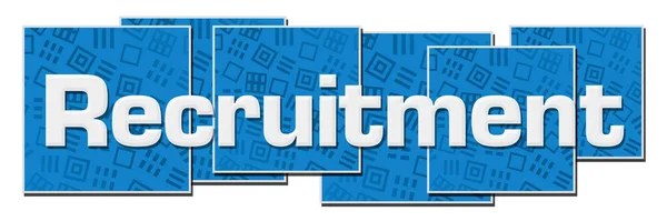 Recruitment Text Written Blue Background —  Fotos de Stock