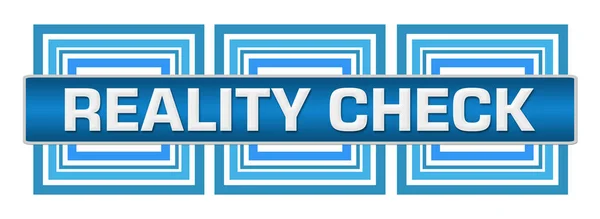 Reality Check Testo Scritto Sfondo Blu — Foto Stock