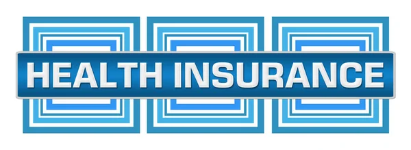 Health Insurance Text Written Blue Background — Stock Photo, Image