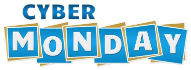 Mavi arkaplan üzerine yazılmış Siber Pazartesi metni.