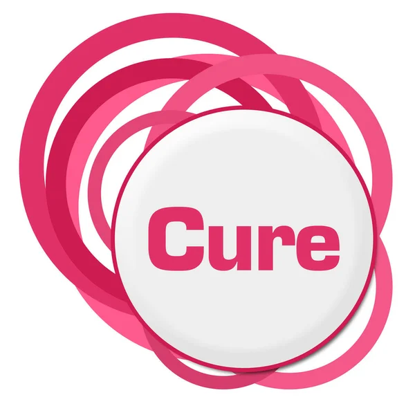 Cure Text Written Pink Background — Stock Photo, Image