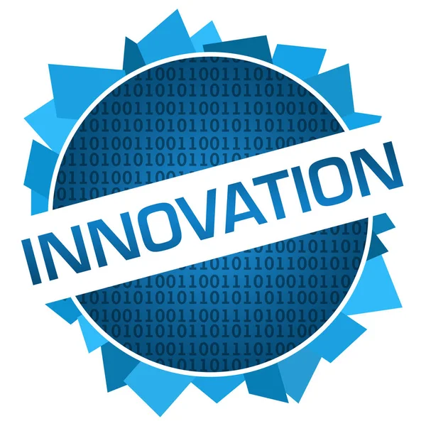 Innovationstext Auf Blauem Hintergrund Geschrieben — Stockfoto