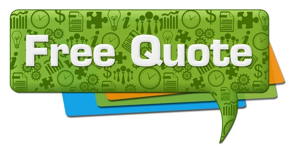 Free Quote Text Written Green Colorful Background — Stock fotografie