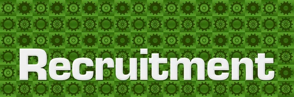 Recruitment Text Written Green Background — Stock Photo, Image